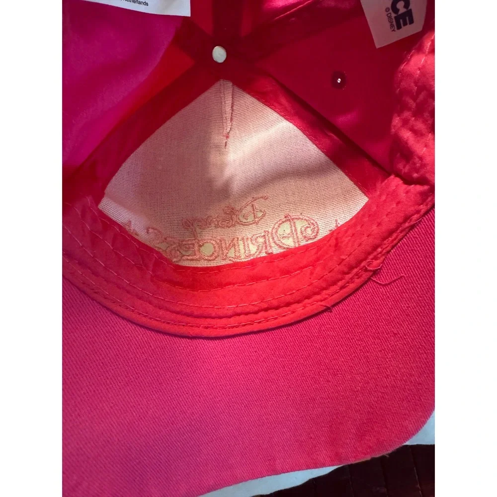 Disney Princess On Ice Hat Pink Belle Cinderella Ariel Baseball Cap Souvenir